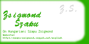 zsigmond szapu business card